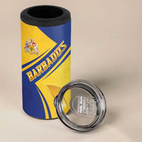 Barbados Gold Trident 4 in 1 Can Cooler Tumbler With Coat Of Arms