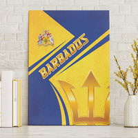 Barbados Gold Trident Canvas Wall Art With Coat Of Arms