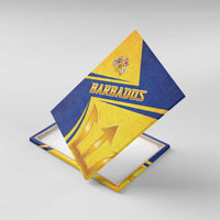 Barbados Gold Trident Canvas Wall Art With Coat Of Arms