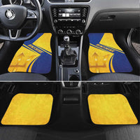 Barbados Gold Trident Car Mats With Coat Of Arms