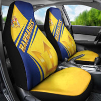 Barbados Gold Trident Car Seat Cover With Coat Of Arms