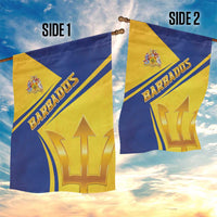 Barbados Gold Trident Garden Flag With Coat Of Arms