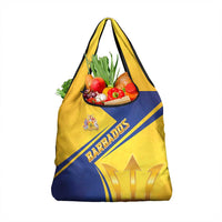 Barbados Gold Trident Grocery Bag With Coat Of Arms