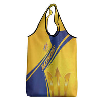 Barbados Gold Trident Grocery Bag With Coat Of Arms