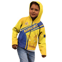Barbados Gold Trident Kid Hoodie With Coat Of Arms