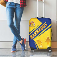 Barbados Gold Trident Luggage Cover With Coat Of Arms