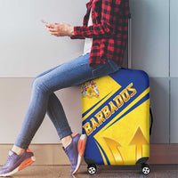 Barbados Gold Trident Luggage Cover With Coat Of Arms