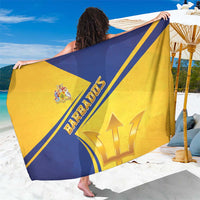 Barbados Gold Trident Sarong With Coat Of Arms