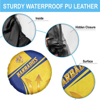 Barbados Gold Trident Spare Tire Cover With Coat Of Arms