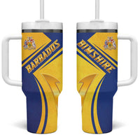 Barbados Gold Trident Tumbler With Handle With Coat Of Arms