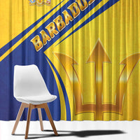 Barbados Gold Trident Window Curtain With Coat Of Arms