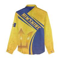 Barbados Gold Trident Women Casual Shirt With Coat Of Arms
