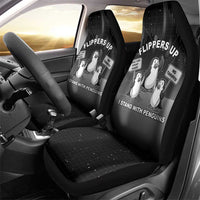 Funny Penguin Resist Car Seat Cover Flippers Up I Stand With Penguins