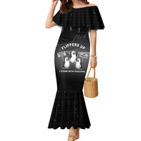 Funny Penguin Resist Family Matching Mermaid Dress and Hawaiian Shirt Flippers Up I Stand With Penguins