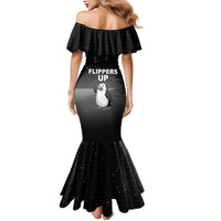 Funny Penguin Resist Family Matching Mermaid Dress and Hawaiian Shirt Flippers Up I Stand With Penguins