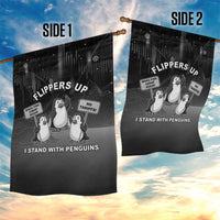 Funny Penguin Resist Garden Flag Flippers Up I Stand With Penguins