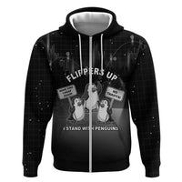 Funny Penguin Resist Hoodie Flippers Up I Stand With Penguins