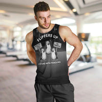 Funny Penguin Resist Men Tank Top Flippers Up I Stand With Penguins