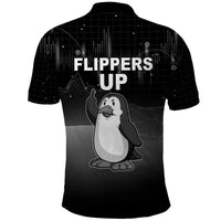 Funny Penguin Resist Polo Shirt Flippers Up I Stand With Penguins