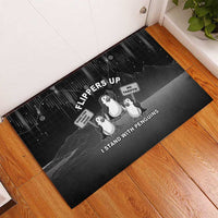 Funny Penguin Resist Rubber Doormat Flippers Up I Stand With Penguins