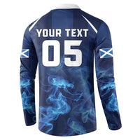 Scotland Rugby Custom Button Sweatshirt Go Scottish Thistle Unique Style