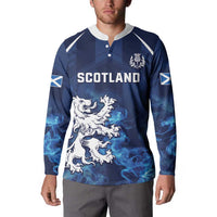 Scotland Rugby Custom Button Sweatshirt Go Scottish Thistle Unique Style