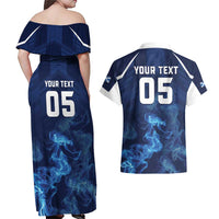 Scotland Rugby Custom Couples Matching Off Shoulder Maxi Dress and Hawaiian Shirt Go Scottish Thistle Unique Style