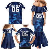 Scotland Rugby Custom Family Matching Mermaid Dress and Hawaiian Shirt Go Scottish Thistle Unique Style
