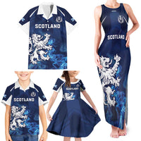 Scotland Rugby Custom Family Matching Tank Maxi Dress and Hawaiian Shirt Go Scottish Thistle Unique Style