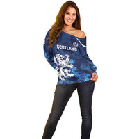 Scotland Rugby Custom Off Shoulder Sweater Go Scottish Thistle Unique Style