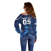 Scotland Rugby Custom Off Shoulder Sweater Go Scottish Thistle Unique Style