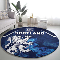 Scotland Rugby Round Carpet Go Scottish Thistle Unique Style