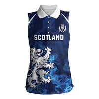 Scotland Rugby Custom Women Sleeveless Polo Shirt Go Scottish Thistle Unique Style
