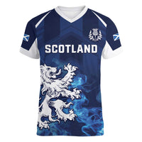 Scotland Rugby Custom Women V-Neck T-Shirt Go Scottish Thistle Unique Style