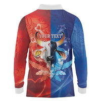 Personalized Brazil Folklore Festival Long Sleeve Polo Shirt Boi Bumba - Wonder Print Shop