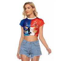 Personalized Brazil Folklore Festival Raglan Cropped T Shirt Boi Bumba - Wonder Print Shop