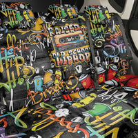 Raised On Hip Hop Back Car Seat Cover Graffiti Art Style - Wonder Print Shop