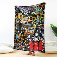 Raised On Hip Hop Blanket Graffiti Art Style - Wonder Print Shop