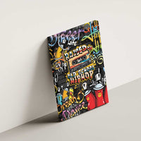 Raised On Hip Hop Canvas Wall Art Graffiti Art Style - Wonder Print Shop