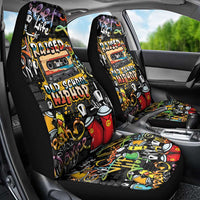 Raised On Hip Hop Car Seat Cover Graffiti Art Style - Wonder Print Shop