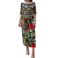 Raised On Hip Hop Family Matching Puletasi and Hawaiian Shirt Graffiti Art Style - Wonder Print Shop