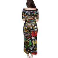 Raised On Hip Hop Family Matching Puletasi and Hawaiian Shirt Graffiti Art Style - Wonder Print Shop