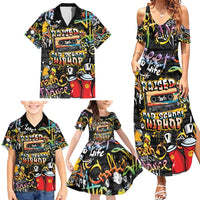Raised On Hip Hop Family Matching Summer Maxi Dress and Hawaiian Shirt Graffiti Art Style - Wonder Print Shop