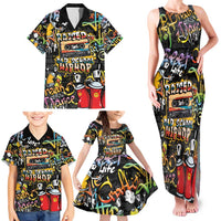 Raised On Hip Hop Family Matching Tank Maxi Dress and Hawaiian Shirt Graffiti Art Style - Wonder Print Shop
