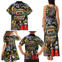 Raised On Hip Hop Family Matching Tank Maxi Dress and Hawaiian Shirt Graffiti Art Style - Wonder Print Shop