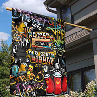Raised On Hip Hop Garden Flag Graffiti Art Style - Wonder Print Shop