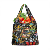 Raised On Hip Hop Grocery Bag Graffiti Art Style - Wonder Print Shop
