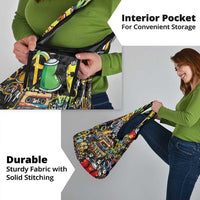 Raised On Hip Hop Grocery Bag Graffiti Art Style - Wonder Print Shop