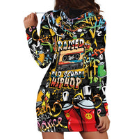Raised On Hip Hop Hoodie Dress Graffiti Art Style - Wonder Print Shop