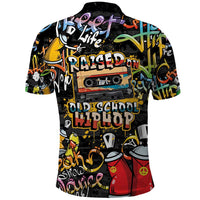 Raised On Hip Hop Polo Shirt Graffiti Art Style - Wonder Print Shop